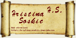 Hristina Šoškić vizit kartica